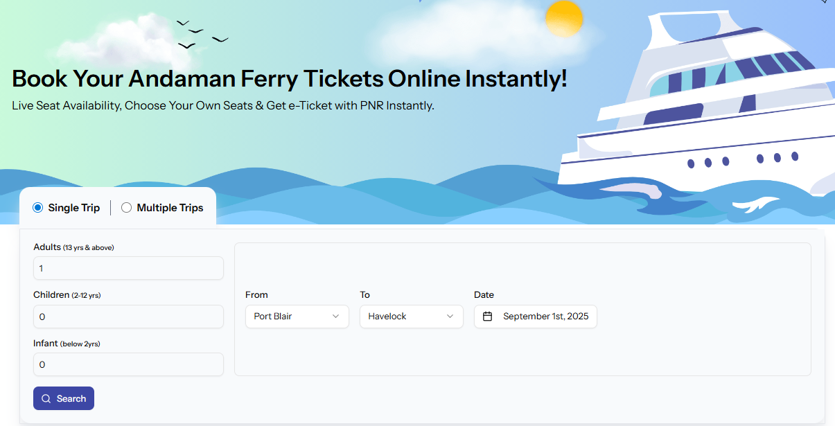 Ferry booking Andaman